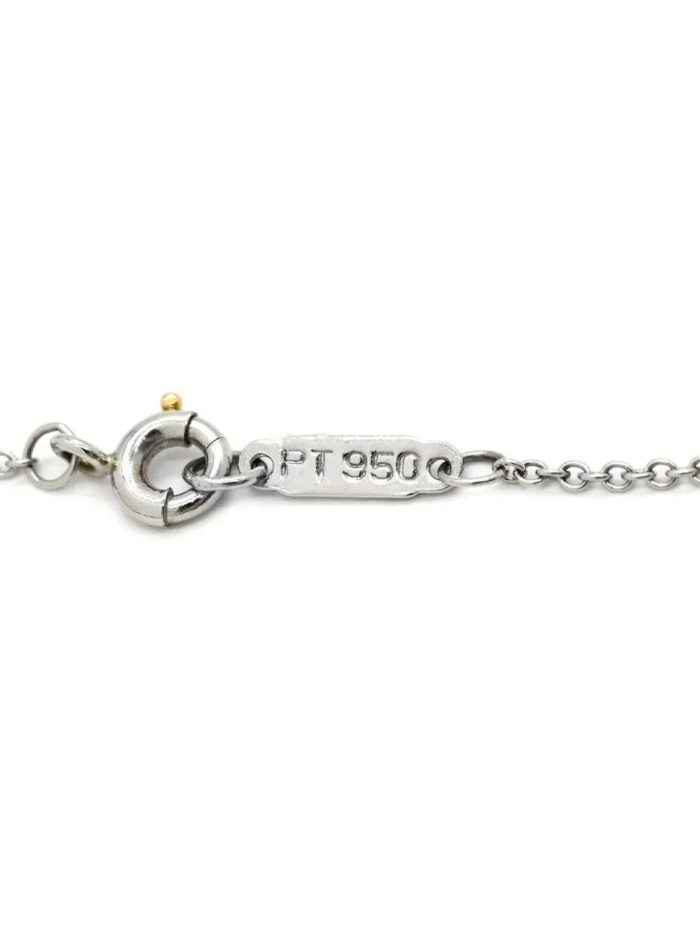 Tiffany & Co Necklace Small Cross Diamond Pendant Platinum Silver 11